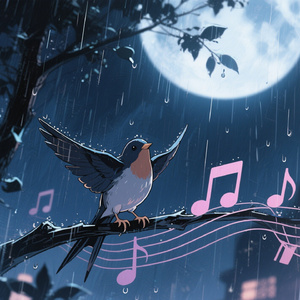 秋夜冷雨的孤寂淅沥声