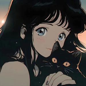 黑白相间（小白猫嗷嗷嗷，小黑猫坐着听）