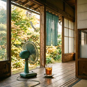 縁側のお茶