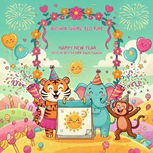 বছর ঘুরে এলো ফিরে হ্যাপি নিউ ইয়ার শুভ নববর্ষ নতুন বছরের ভালোবাসা Bochor Ghure Elo Fire Happy New Year Shuvo Noboborsho Notun Bochorer Bhalobasa