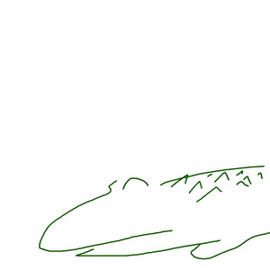 ボートを追いかけるワニ