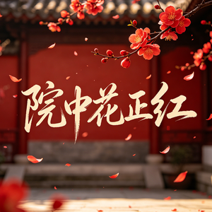 院中花正红