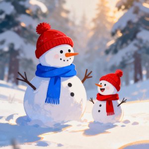 堆了个雪娃娃