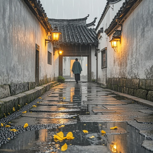 雨痕旧巷