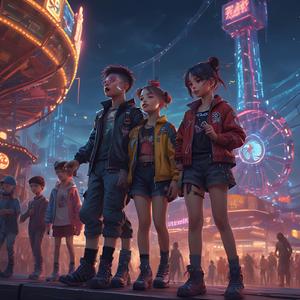 小朋友们一起玩游戏