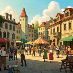 小さな町のお祭り