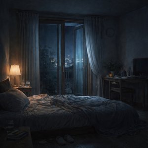 오늘은 방이 낯설어