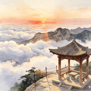 华山登顶