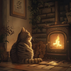 Calor De La Brasa Para Arrullar A Los Gatos