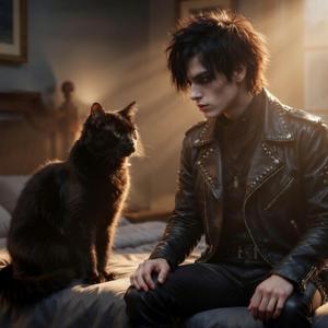 Gatto nero alla finestra