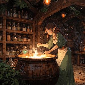 Brewing Potions by Candlelight