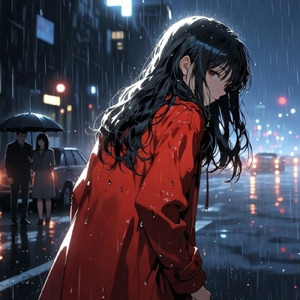 冷たい雨の中で．．．