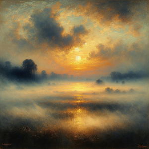 Schimmernder Nebel