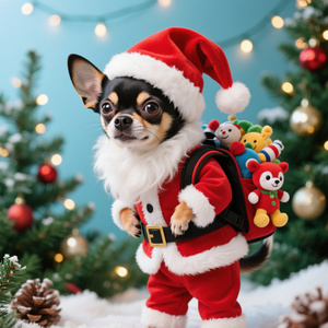 チワワがサンタになったら
