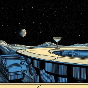 Amber Orbits Over Cold Glass