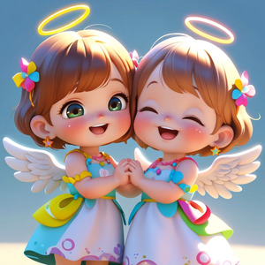 My Two Little Angels, So Bright and True