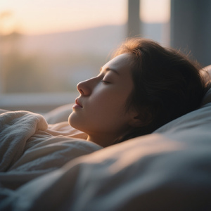 朝の光にまどろむ横顔