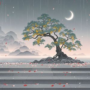 半随烟雨半随风
