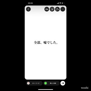 全部、嘘でした。