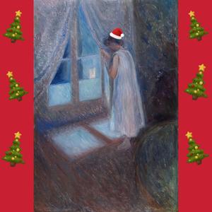 圣诞公公和月亮一起下班