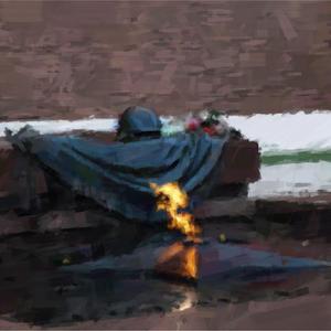 在满洲里的山岗上