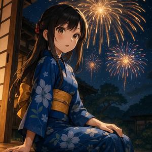 浴衣、花火、きみのとなり