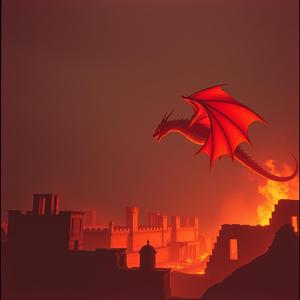 Ragnar, the flamewrought red dragon (Remastered) by @raonlee