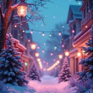 雪と灯火の通り