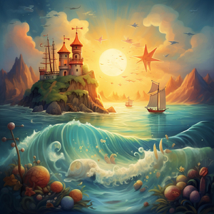 넓고 넓은 바닷가에