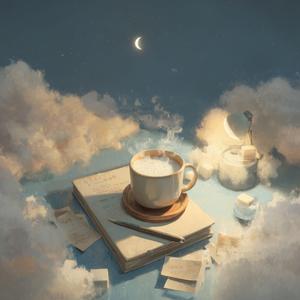 月灯りミルクの作業机