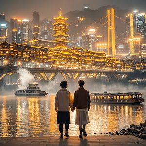两江的灯火
