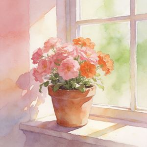 窗台那盆和你种的花