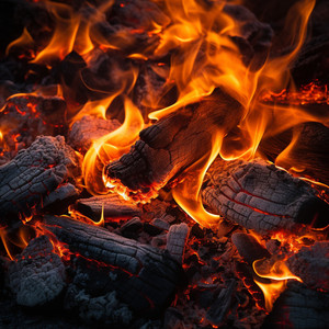 Relajación En El Resplandor Del Fuego