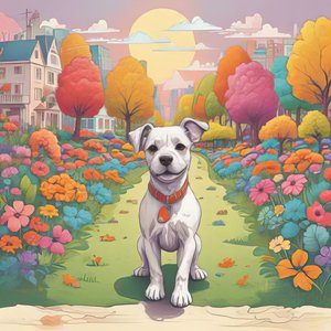 아기 강아지는 산책을 좋아해