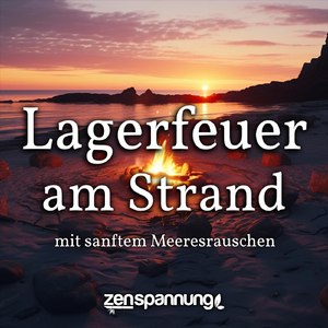 Knisterndes Lagerfeuer am Strand mit Meeresrauschen, Teil 33
