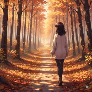 Autumn Forest Walk (Peaceful Lofi Nature Beats for Hiking)