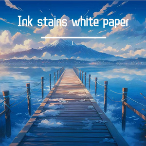 Ink stains white paper