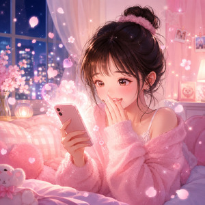 桃色の返信