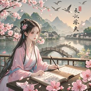 铺一纸桃花笺-邹济时