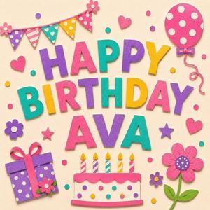 Happy Birthday Ava Blessing (Euro pop)
