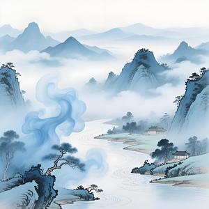青烟成为画中景