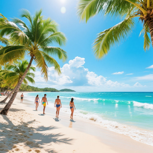 美しい海辺の休日