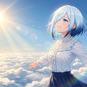 雲間から太陽が笑う