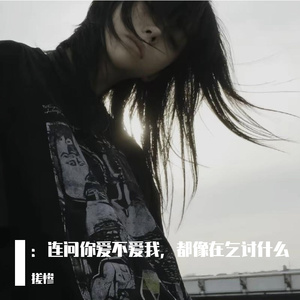 歌名是：连问你爱不爱我，都像在乞讨什么