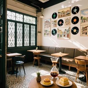 星巴克 磨石子地板