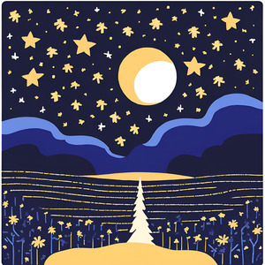 輝く星の夜に