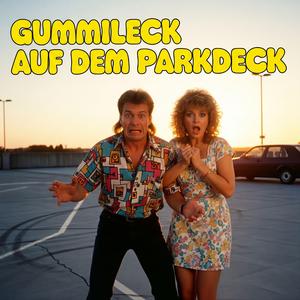 Gummileck auf dem Parkdeck