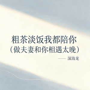粗茶淡饭我都陪你(做夫妻和你相遇太晚)