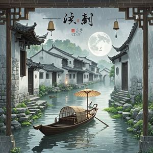 水墨行舟