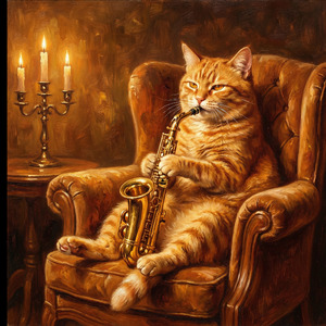 陽気な猫のあくび